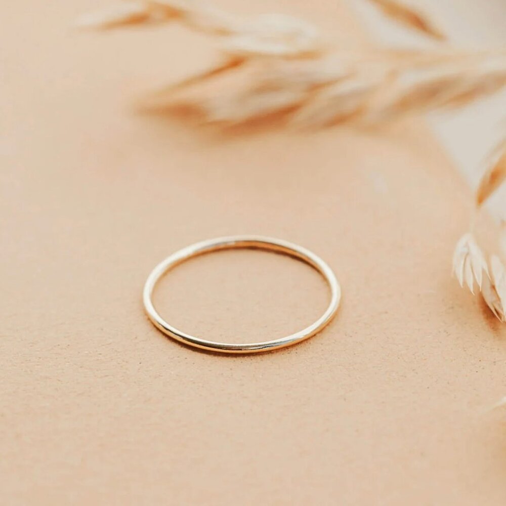 Hello Adorn Teeny-Tiny Band Ring - Size 4